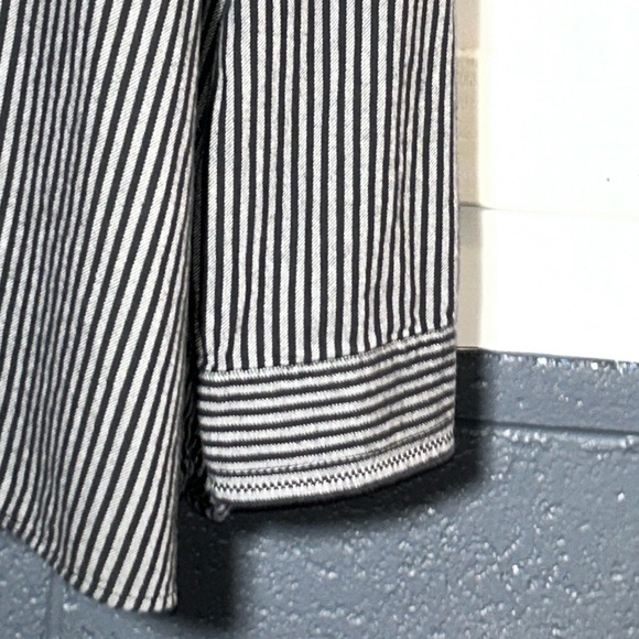 Upcycled Jack Skellington black/gray striped flannel NWOT one of a kind - Picture 9 of 13